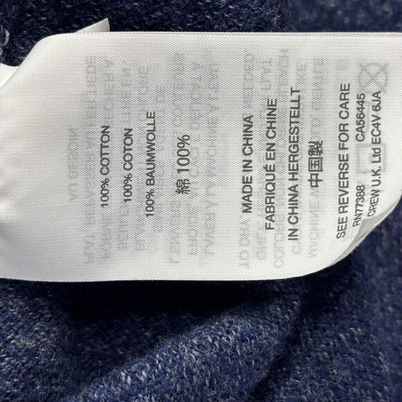 J.Crew Sweater Mens XL Blue Heather Cotton Crewneck Knit Pullover Long Sleeve - Picture 6 of 8